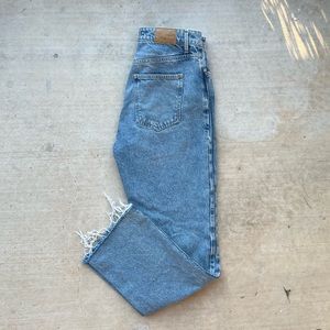 Zara High Rise Straight Leg Jeans